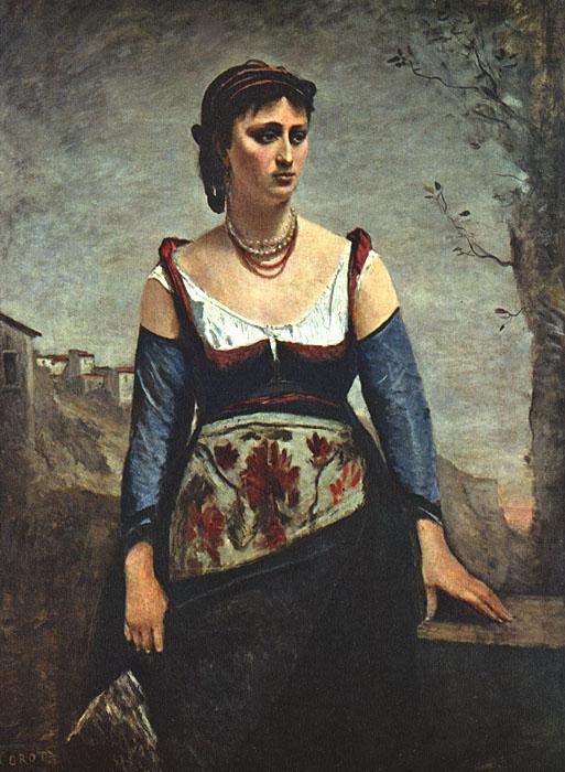 Agostina2,  Jean Baptiste Camille  Corot